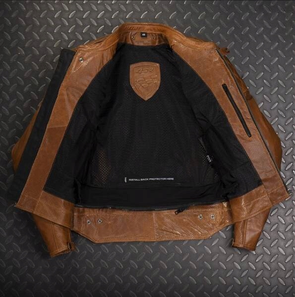 KURTKA MOTOCYKLOWA SKÓRZANA 4SR SCRAMBLER COGNAC II 58 Producent 4SR