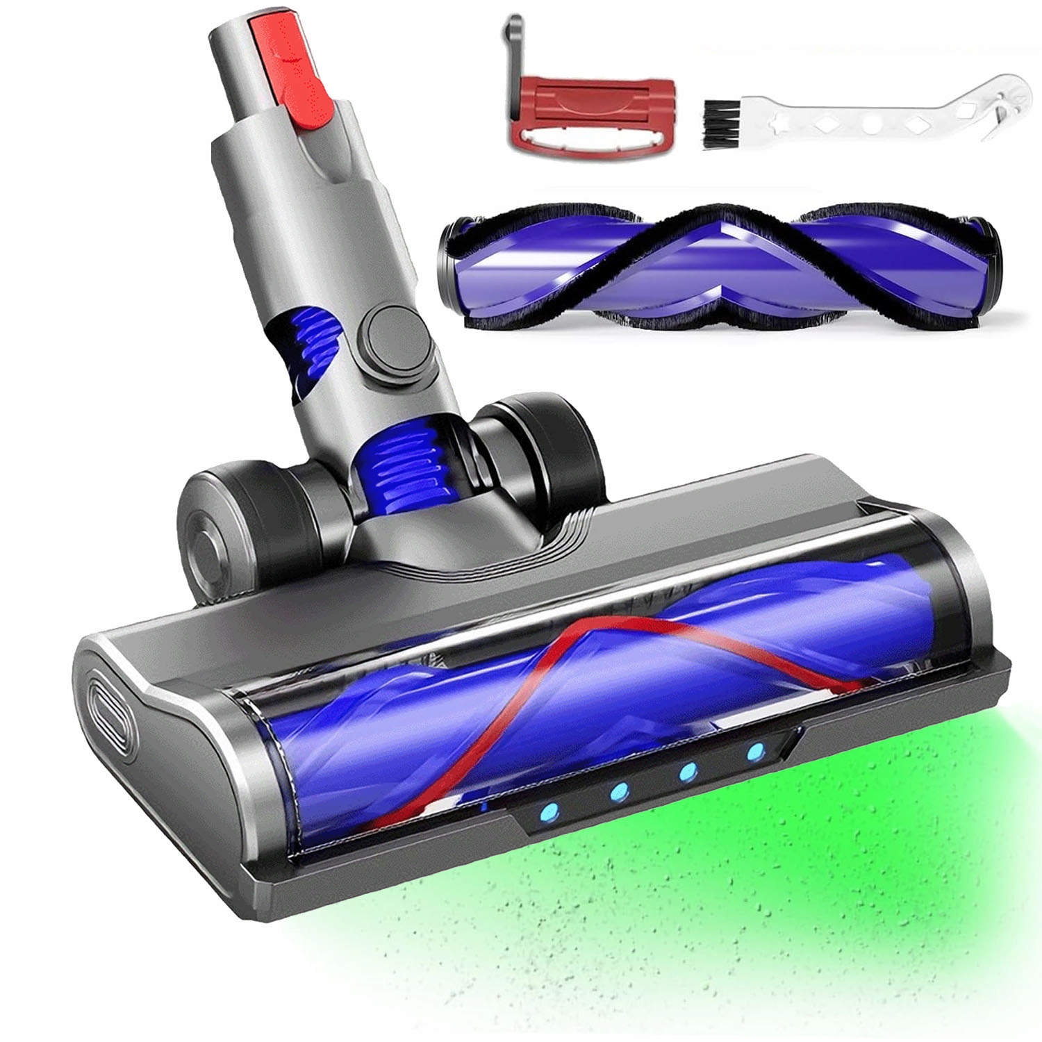 Szczotka Podłogowa Odkurzacza Do Dyson V7 V8 V10 V11 V12 V15 Led 2 Szczotki