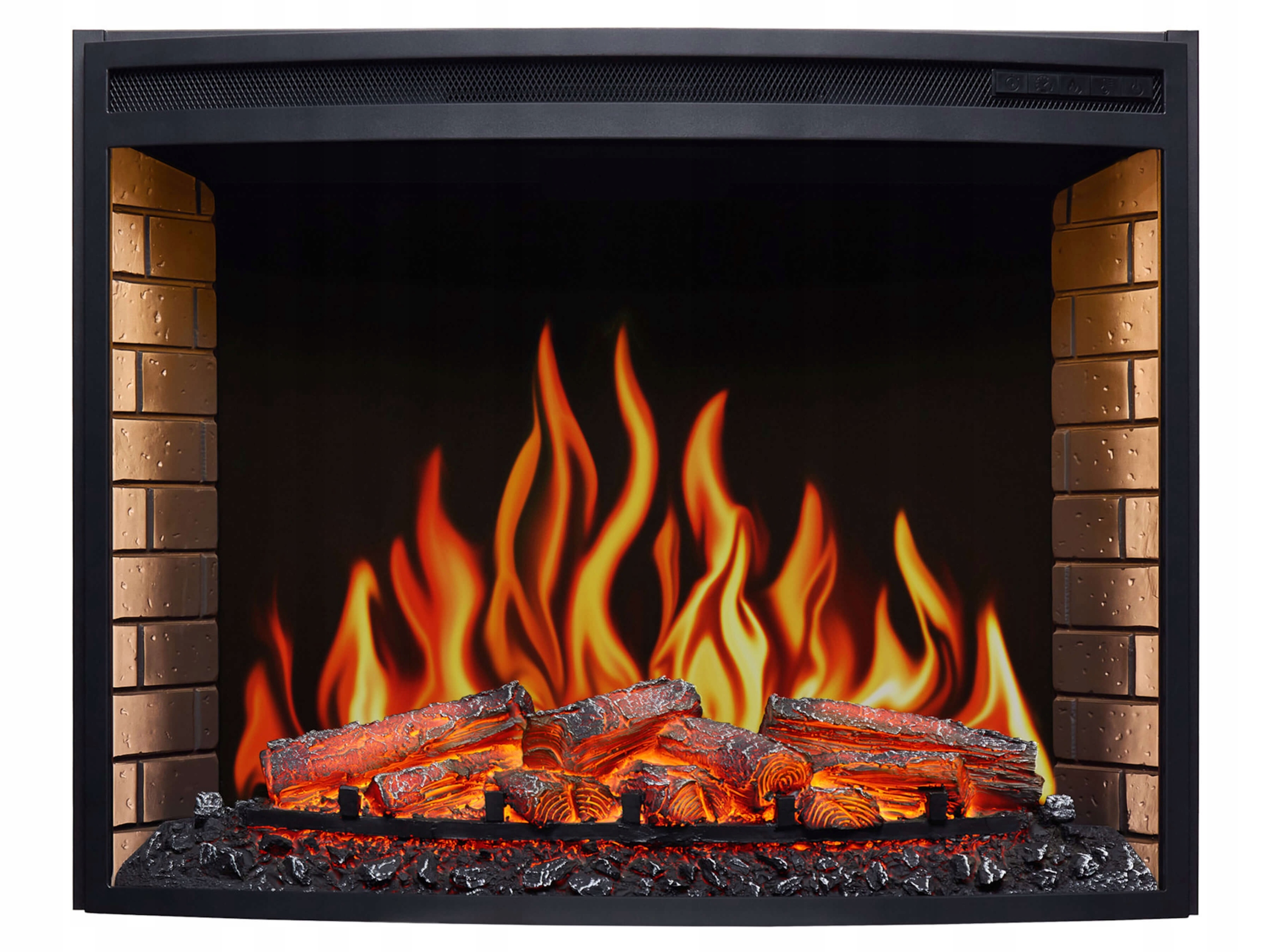 Kominek Elektryczny ArtiFlame AF33 1600W Led 3D Zakrzywiona Szyba Pilot