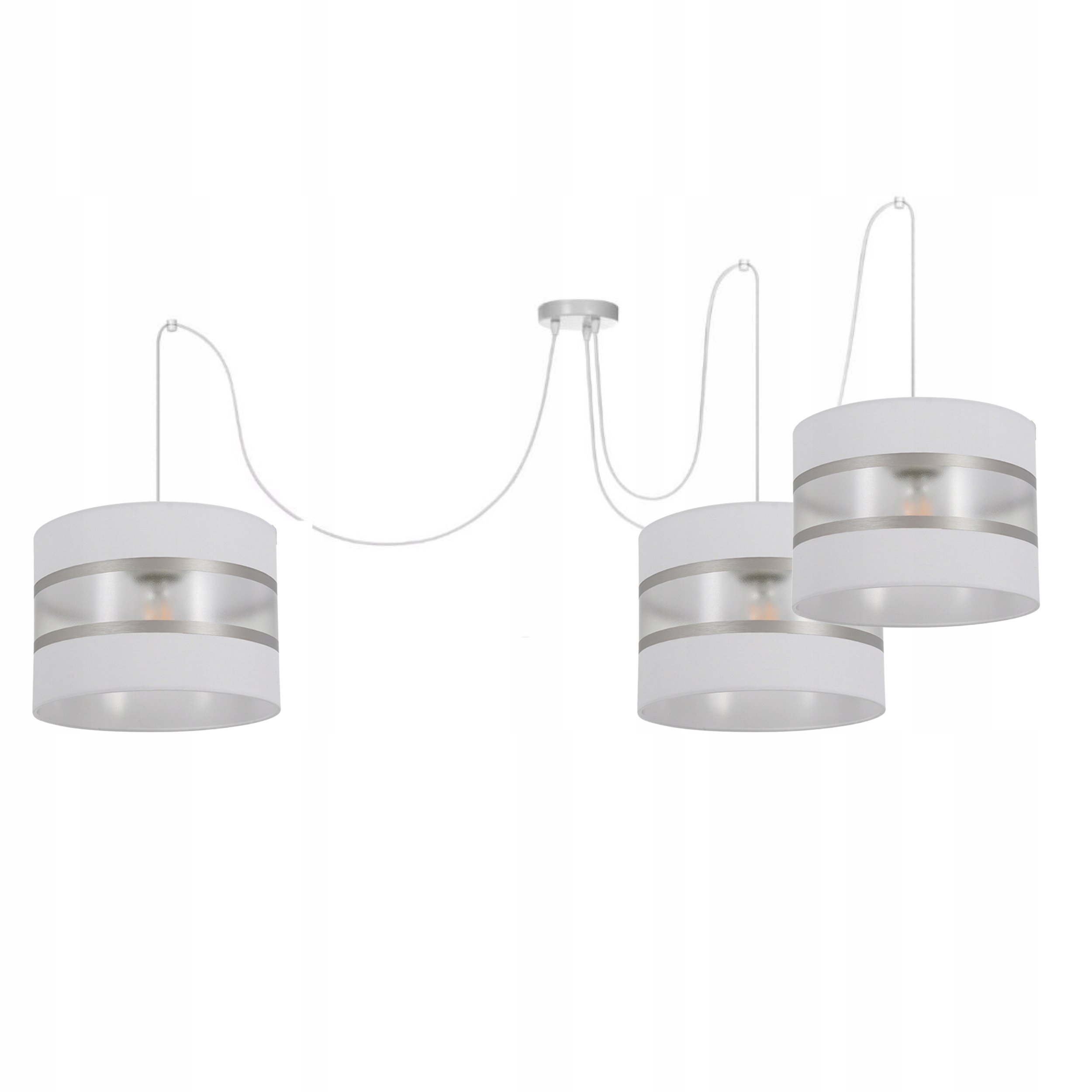 Závěsná Stropní Lampa S Lustrem Pavouk Stříbrná