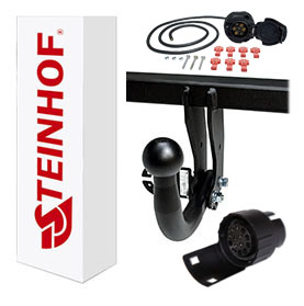 TOYOTA RAV4 II2 2000-2005 DWÓJKA XA20 HAK HOLOWNICZY+WIĄZKA +ADAPTER7PIN13P Nacisk na kulę 80 kg