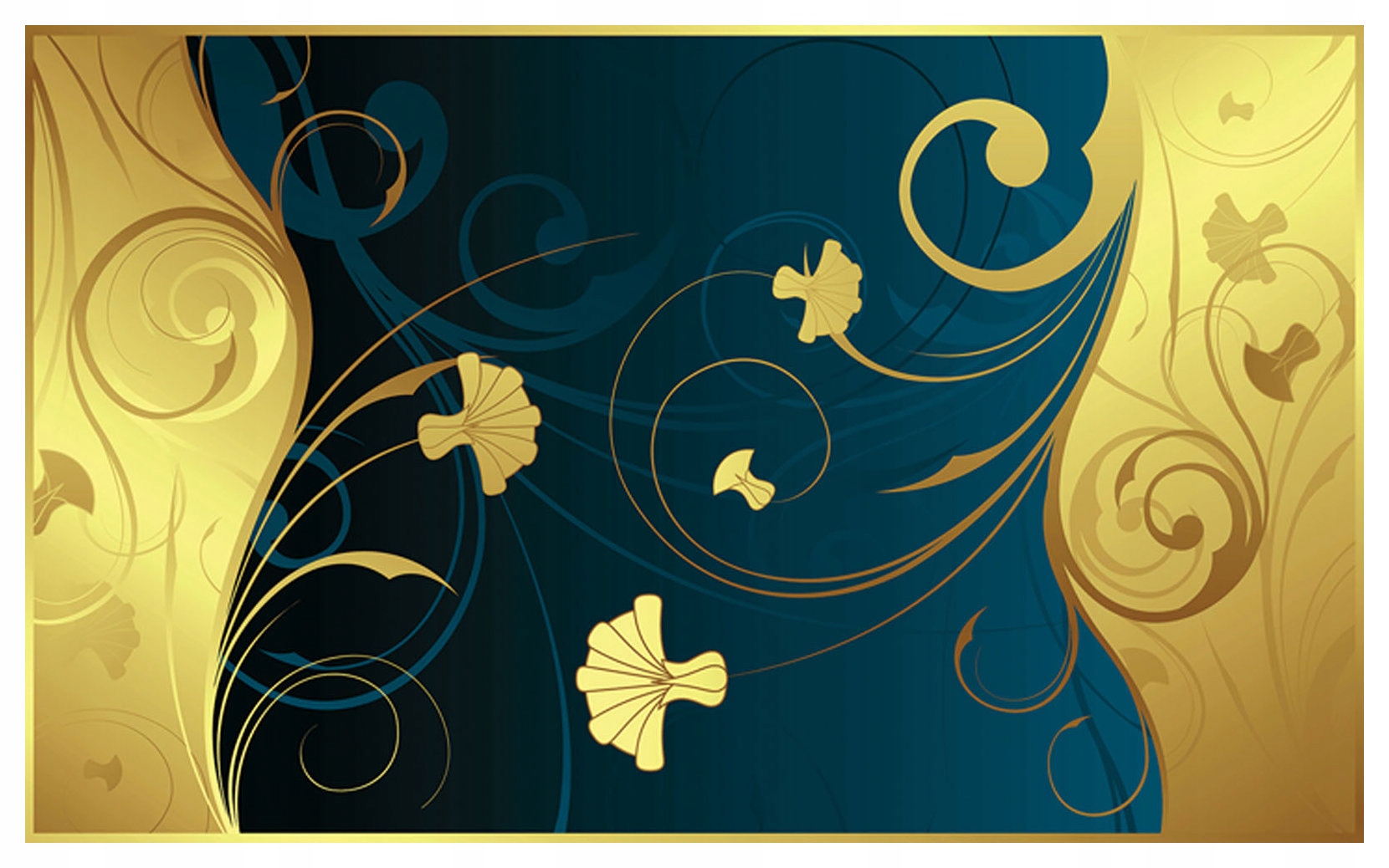 Fototapeta vlies Zlaté kvety Abstrakt fialovo-zlatá 416x254 lepidlo