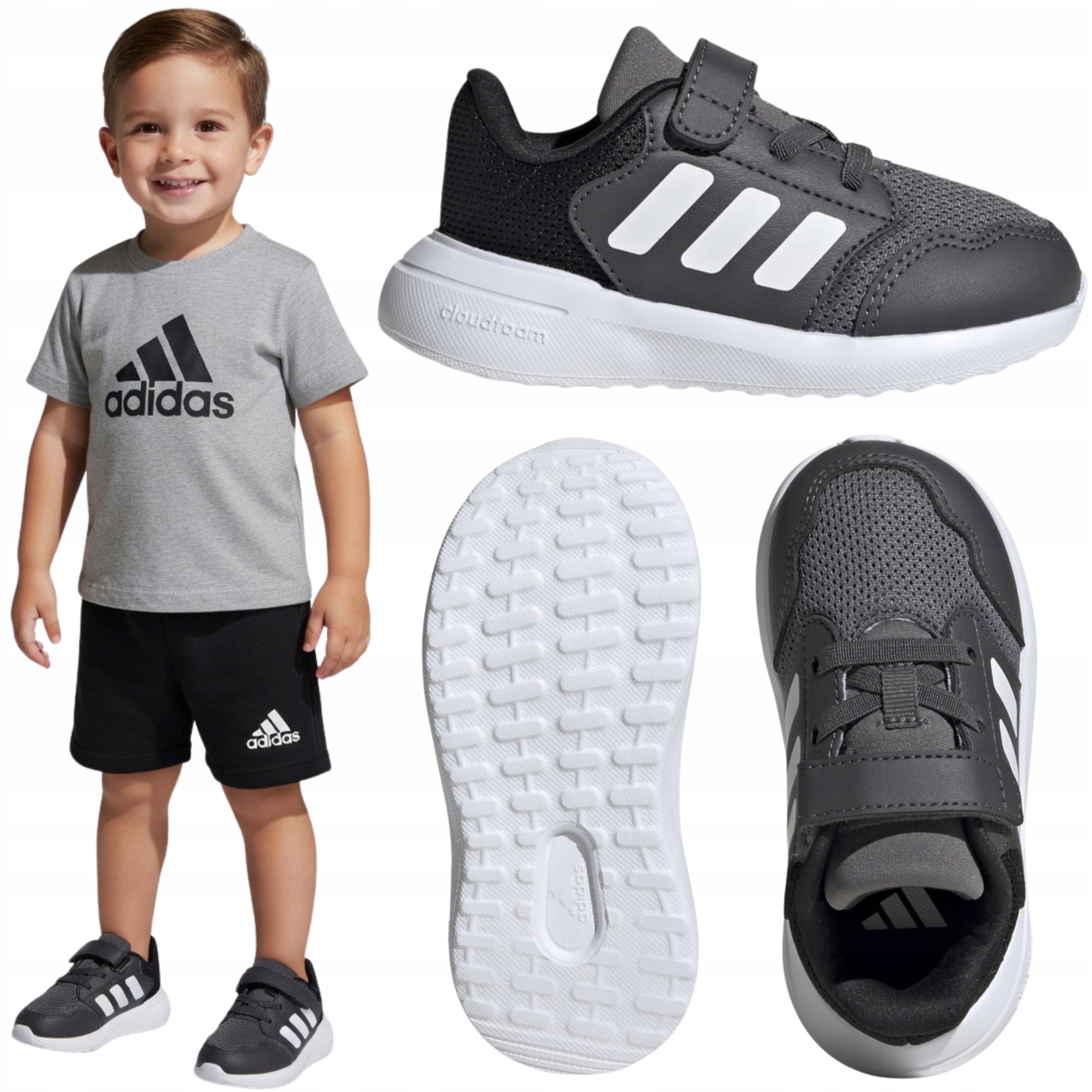 Buty Sportowe Dziecięce Adidas Sneakersy Na Rzep Lekkie 27