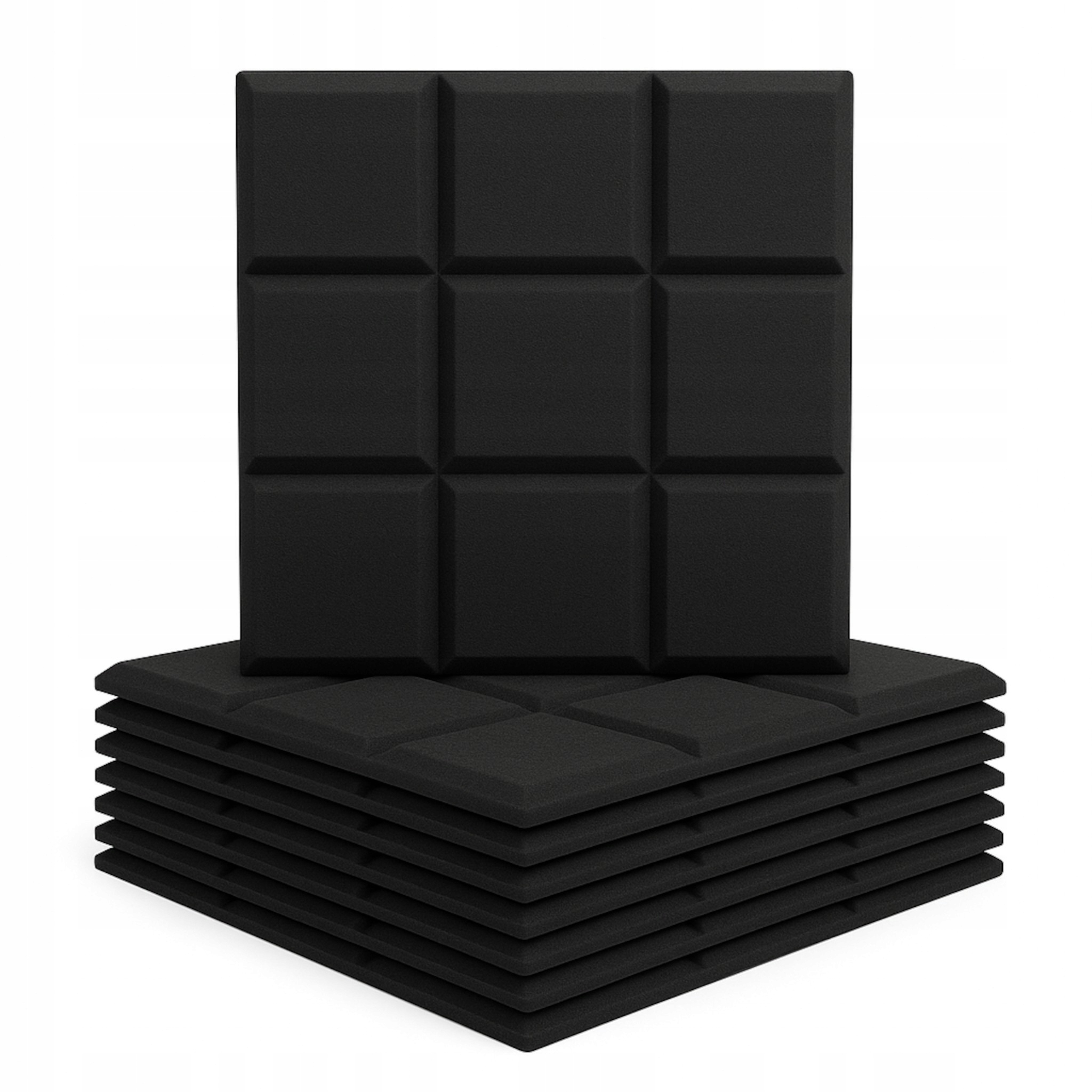 3D akustický nástěnný panel samolepicí čtverec plstěný čelo postele, 10 kusů