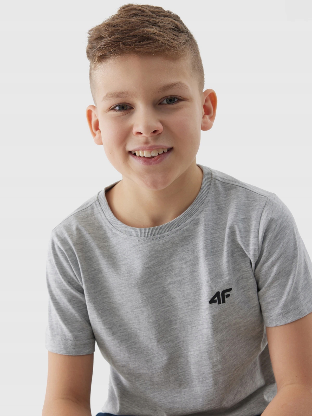 T-SHIRT CHŁOPIĘCY 4F GŁADKI KOSZULKA DZIECIĘCA BASIC SS24 EAN (GTIN) 5904209075232