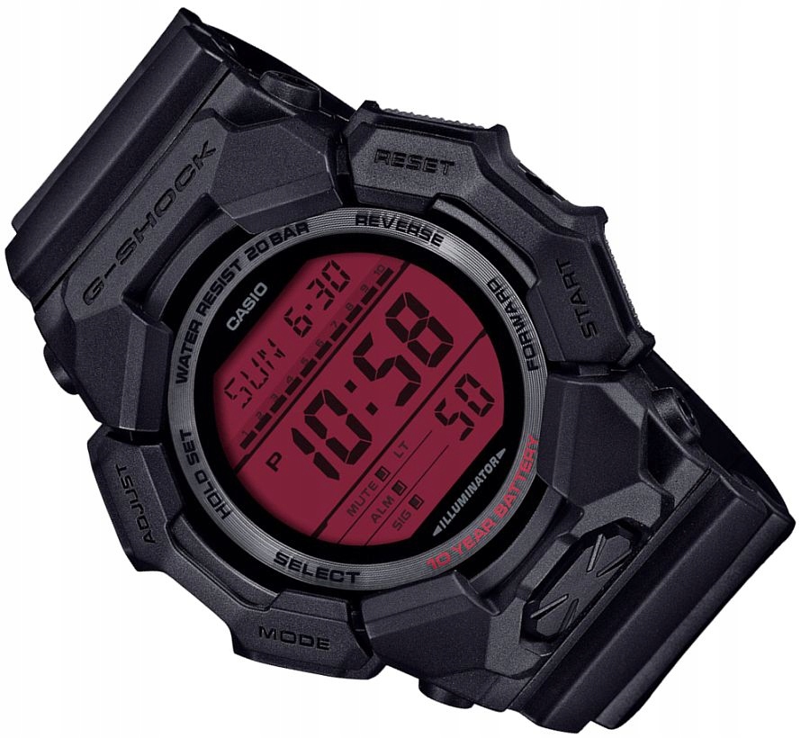 Digitální Sportovní Hodinky Casio G-shock GD-010BBR-1ER Carbon Core WR200 +box