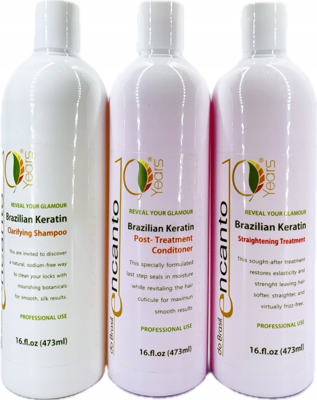 Encanto Sada pro keratinové narovnání Keratin 3 x 473 ml