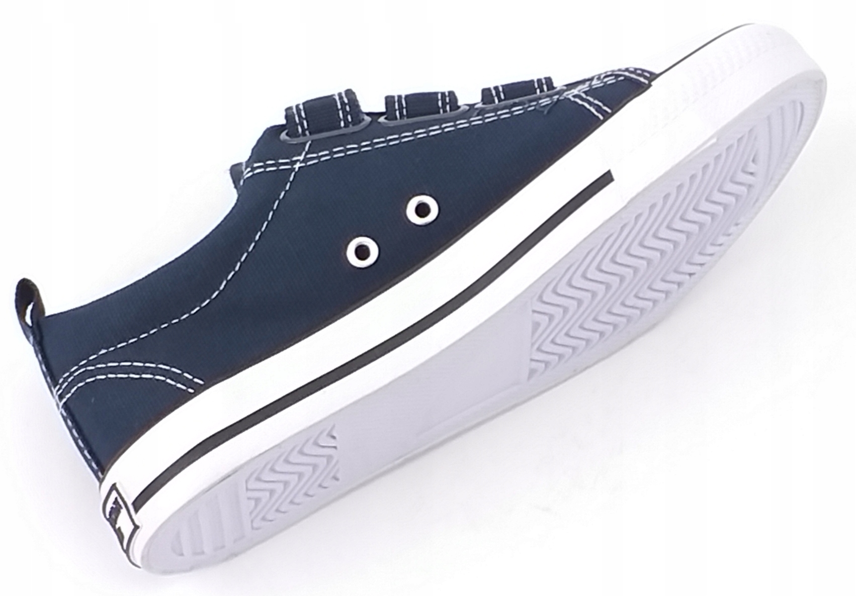 TRAMPKI PÓŁTRAMPKI NA RZEP GRANATOWE TENISÓWKI 41 Wzór dominujący bez wzoru