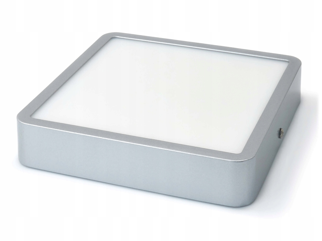 

Panel Led Natynkowy Kwadrat Srebrny 18W Plafon