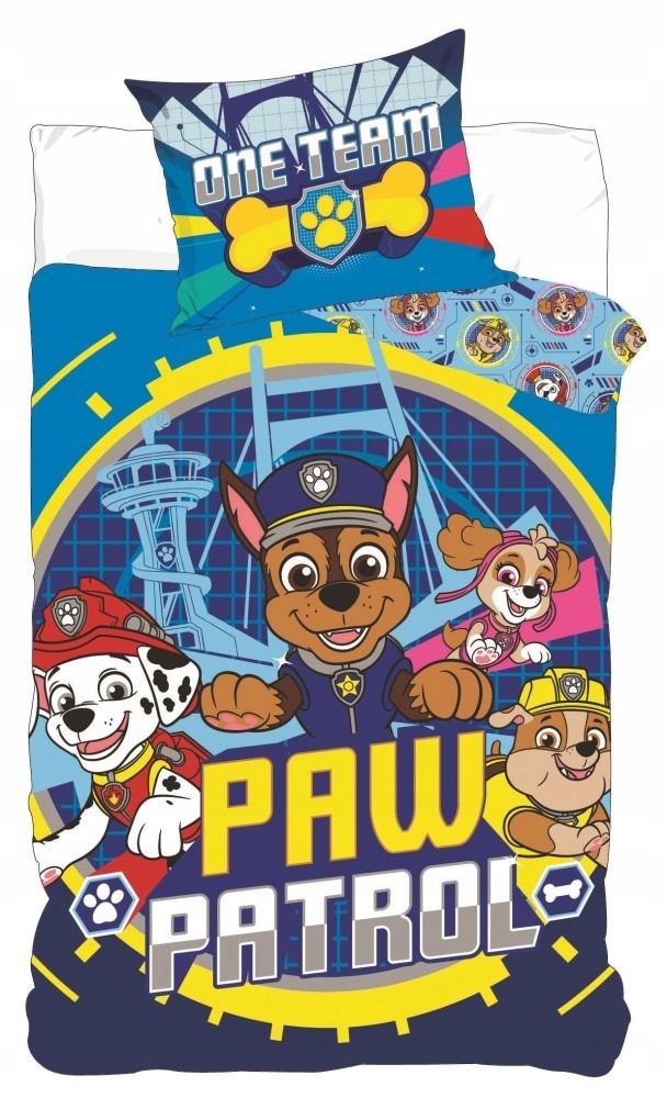 

Pościel Psi Patrol Dziecięca 140x200 70x90 Paw