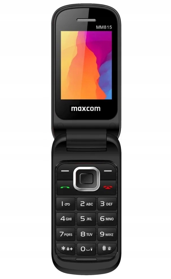 Telefon klapka dla Seniora Maxcom Comfort MM815 Czarny Radio Duża Czcionka