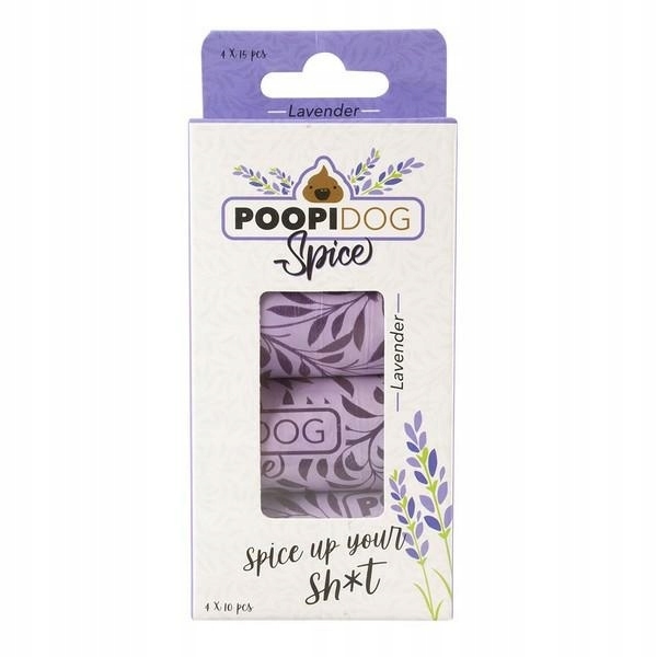 

Duvo+ Poopi Dog Worki na odchody lawendowe 4x15szt