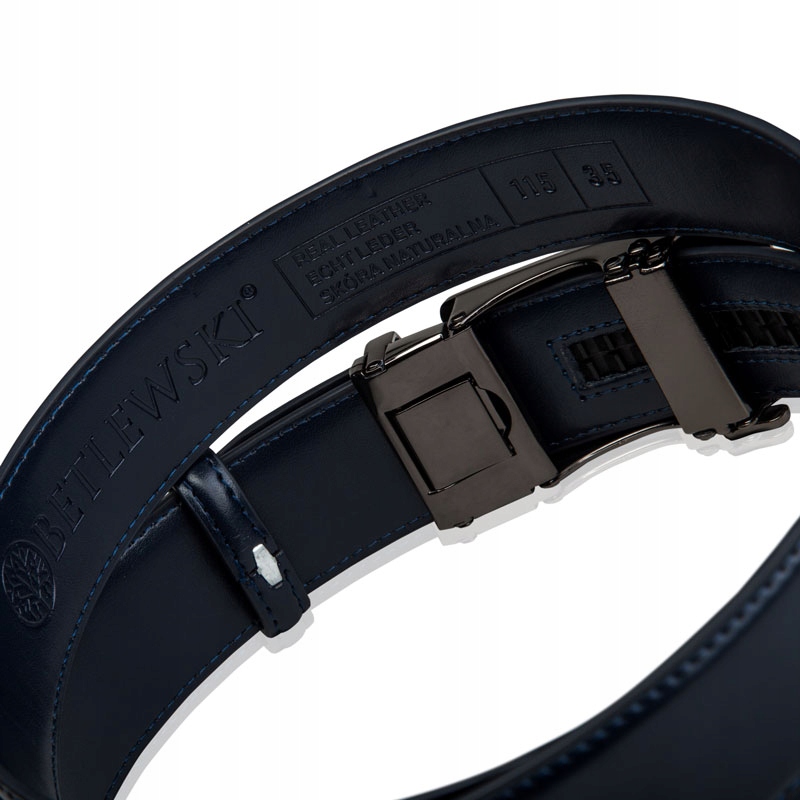 PASEK SKÓRZANY MĘSKI AUTOMATYCZNY KLAMRA BETLEWSKI Maks. szerokość 3.8 cm