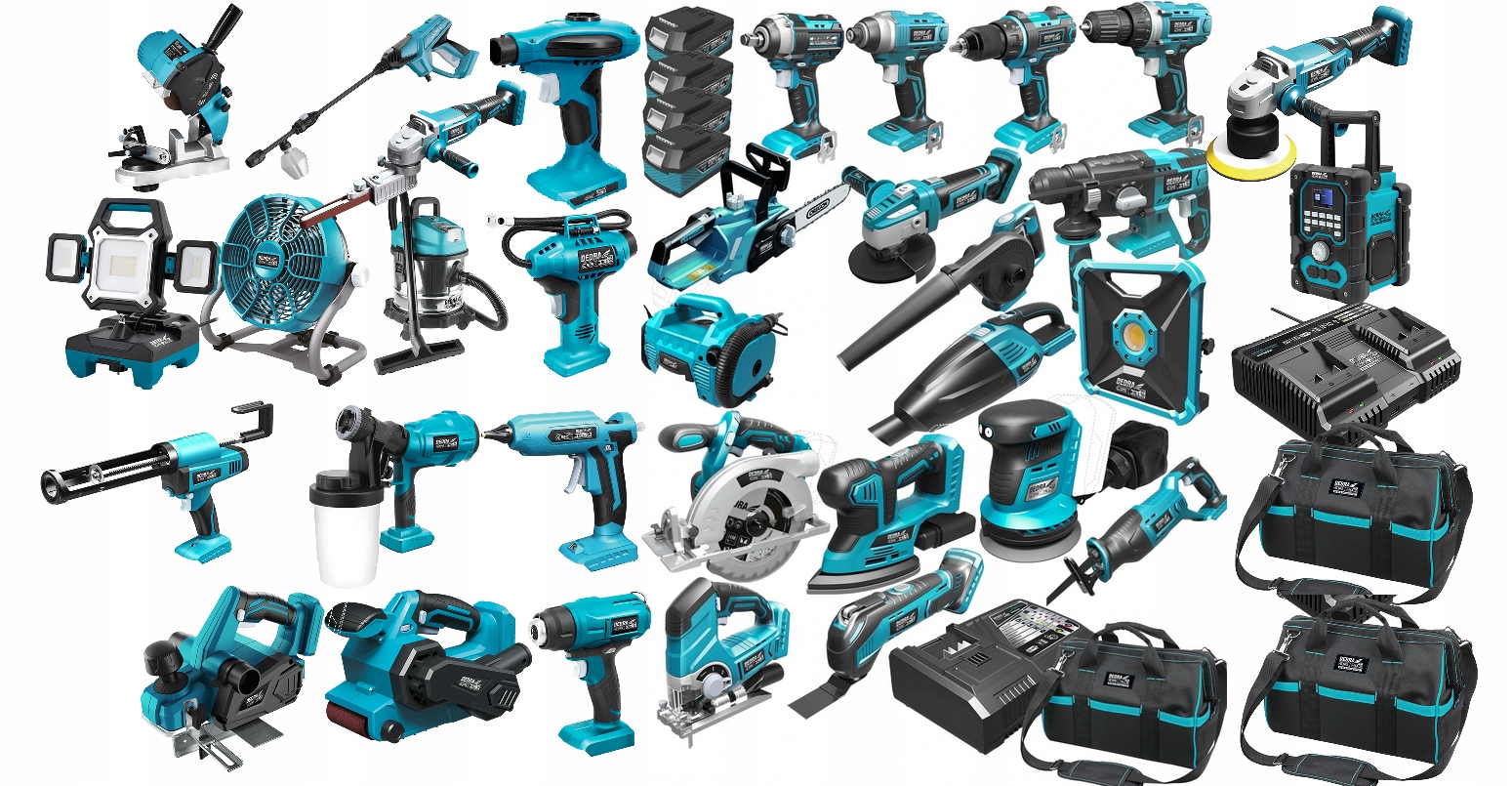 ZESTAW ELEKTRONARZĘDZI DEDRA SAS+ 18V 42EL 4X4Ah