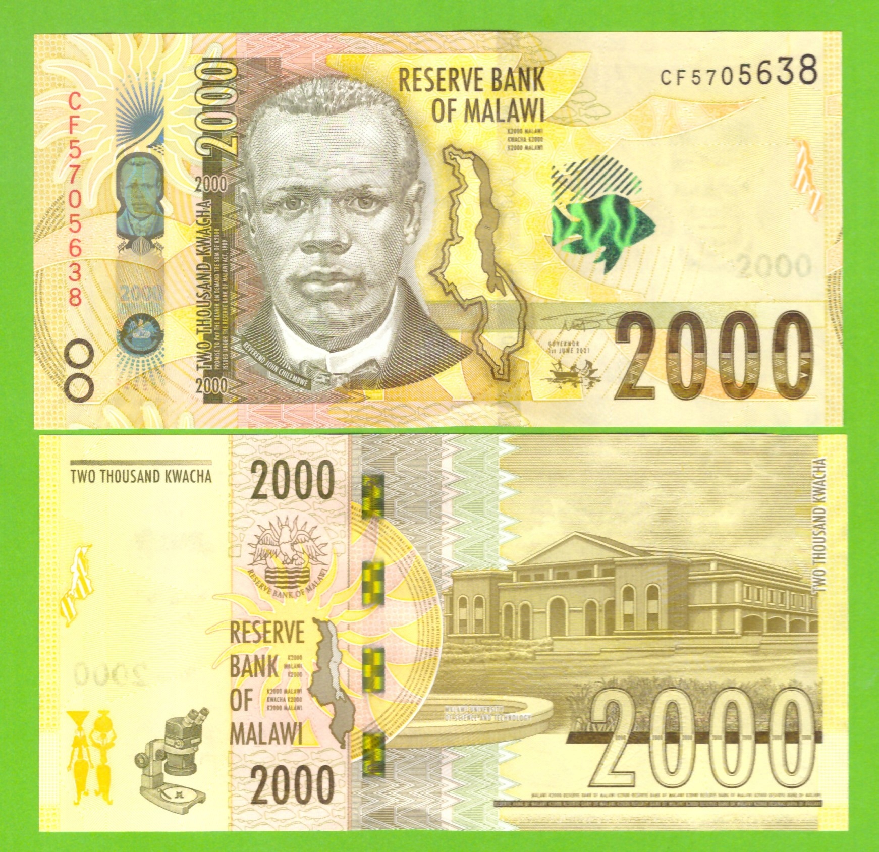 MALAWI 2000 KWACHA 2021 P-69e UNC