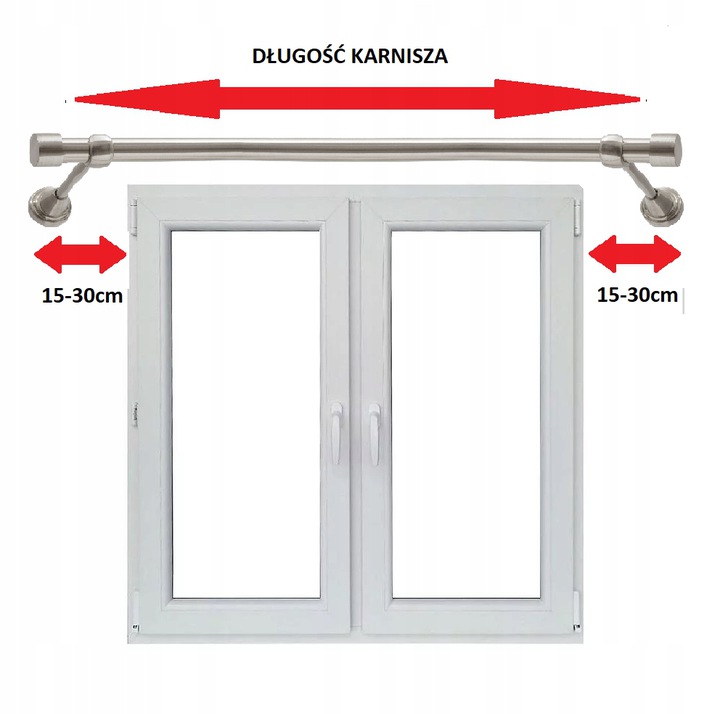 Karnisz pojedynczy karnisze Metal fi 19 120cm Rodzaj karnisza pojedynczy