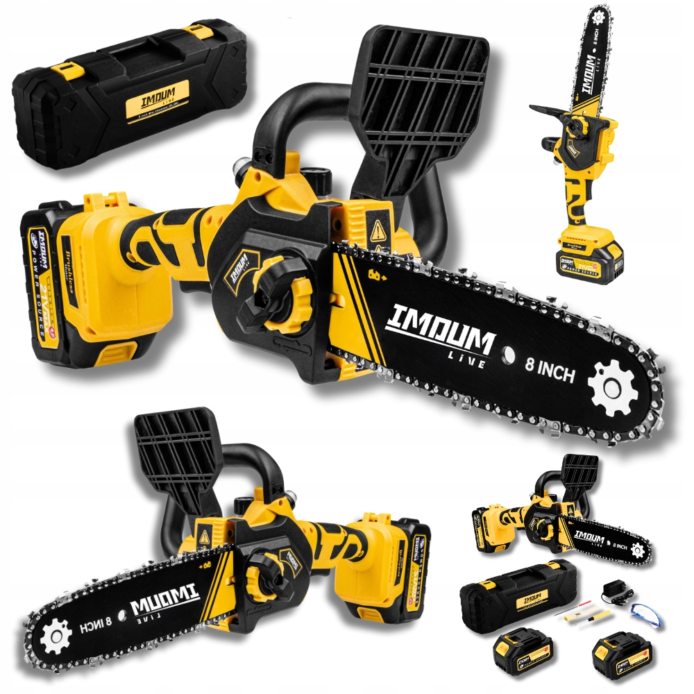 Mini aku řetězová pila Na Baerii, pila 2 akumulátory Set