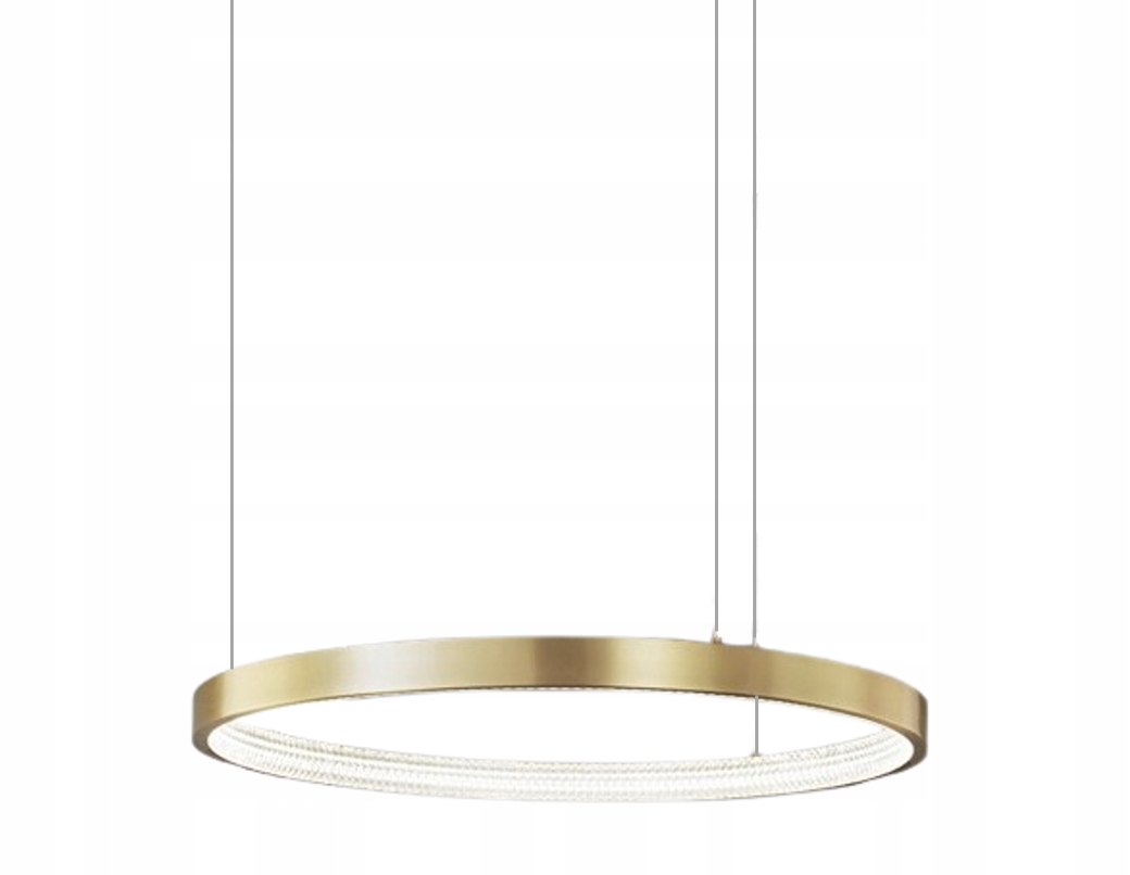 Zing Ring 60 B – Led lustr 60 cm, zlatý mosazný prsten