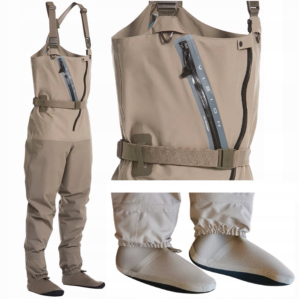 Wodery wędkarskie Oddychające spodniobuty skarpety Vision Scout 2.0 Zip Mk