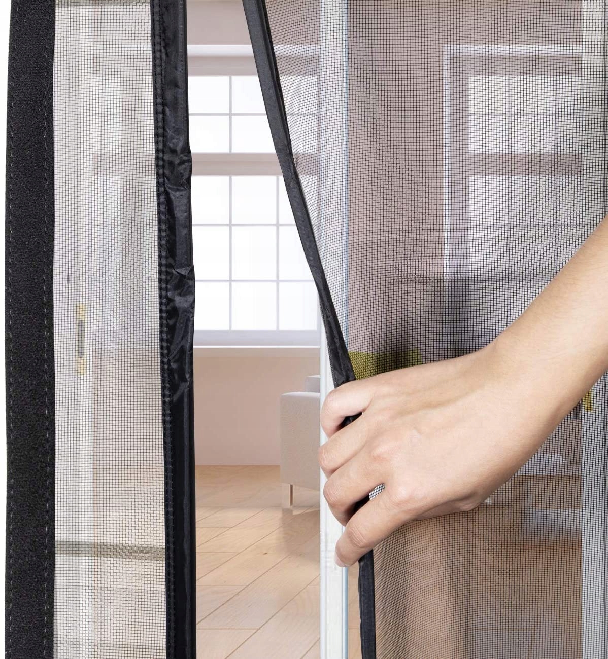 MOSKITIERA NA DRZWI BALKONOWE OKNO SIATKA RAMKA MAGNETYCZNA MOCNA 100x220cm Marka Bros