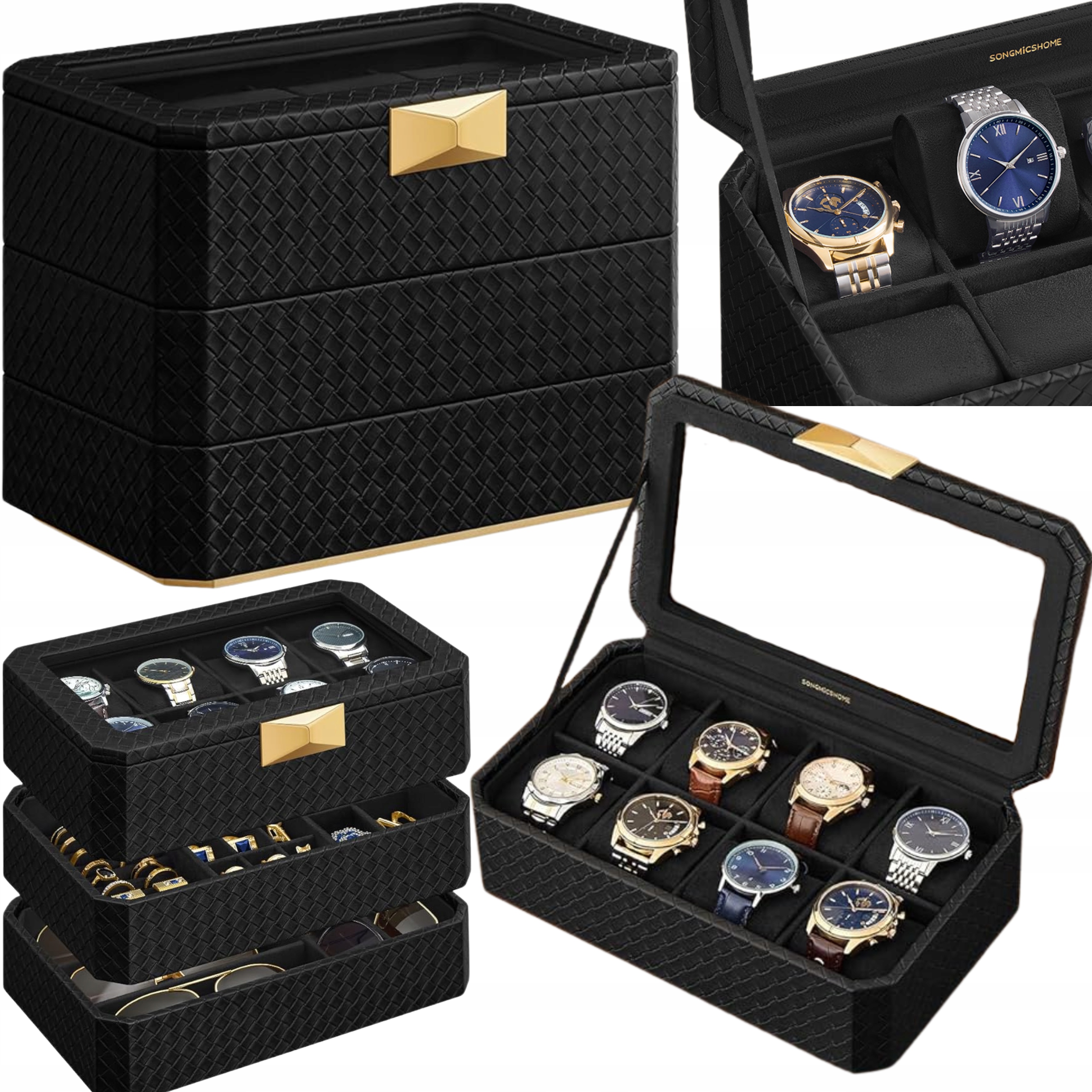 Krabička Krabička na hodinky Pánské brýle Dárek Organizér na šperky