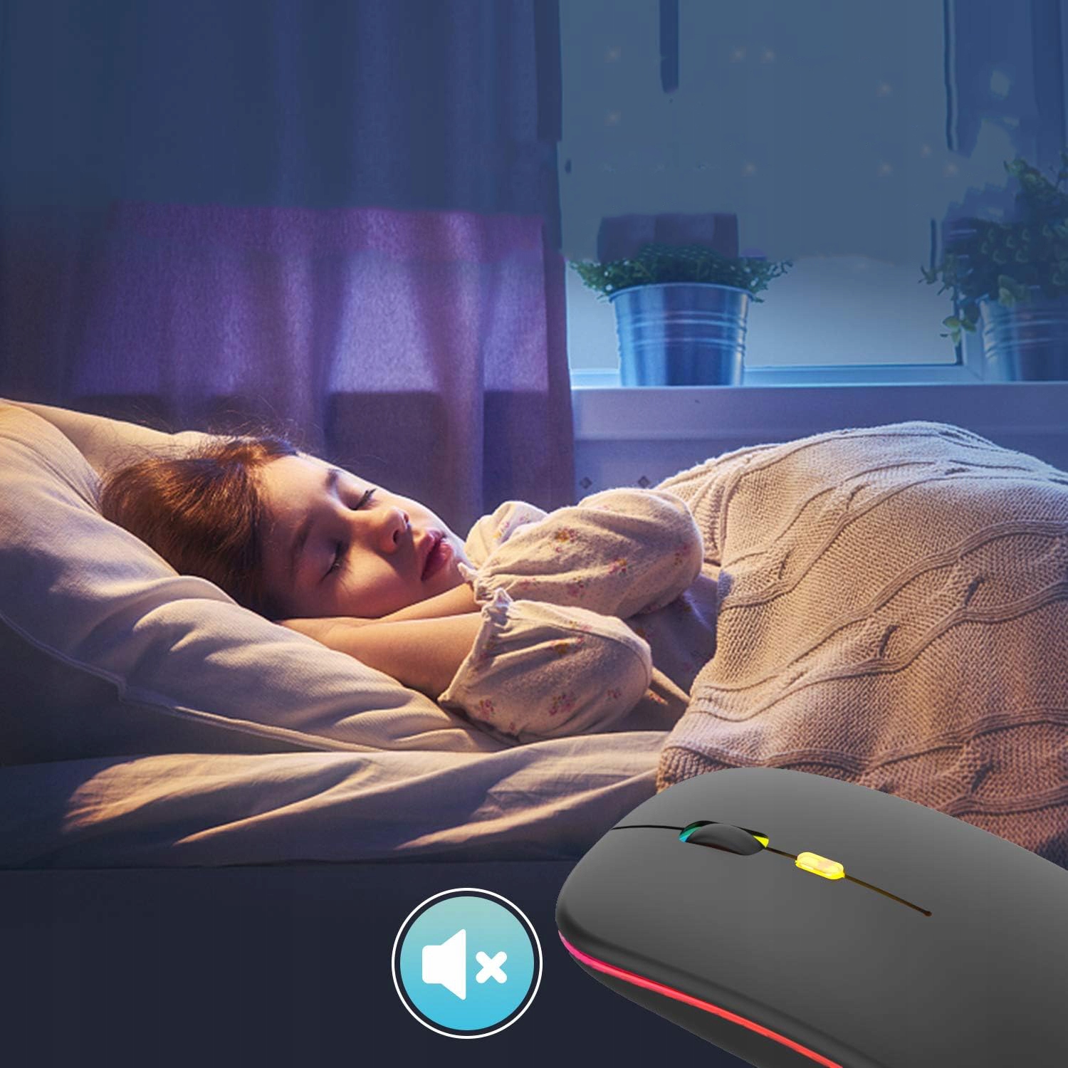 MYSZKA BEZPRZEWODOWA LED BLUETOOTH DO LAPTOPA PC KOMPUTERA TV CICHA CZARNA Kod producenta WIRELESS-MOUSE-BT-USB-BLK-COLOR