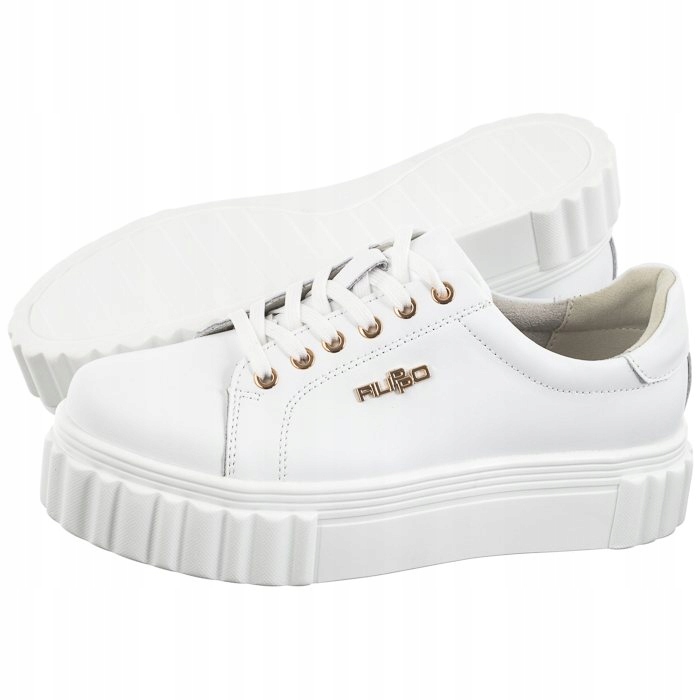 Boty Tenisky Polobotky Kožené Dámské Filippo Bílé DP6110/24 Bílé