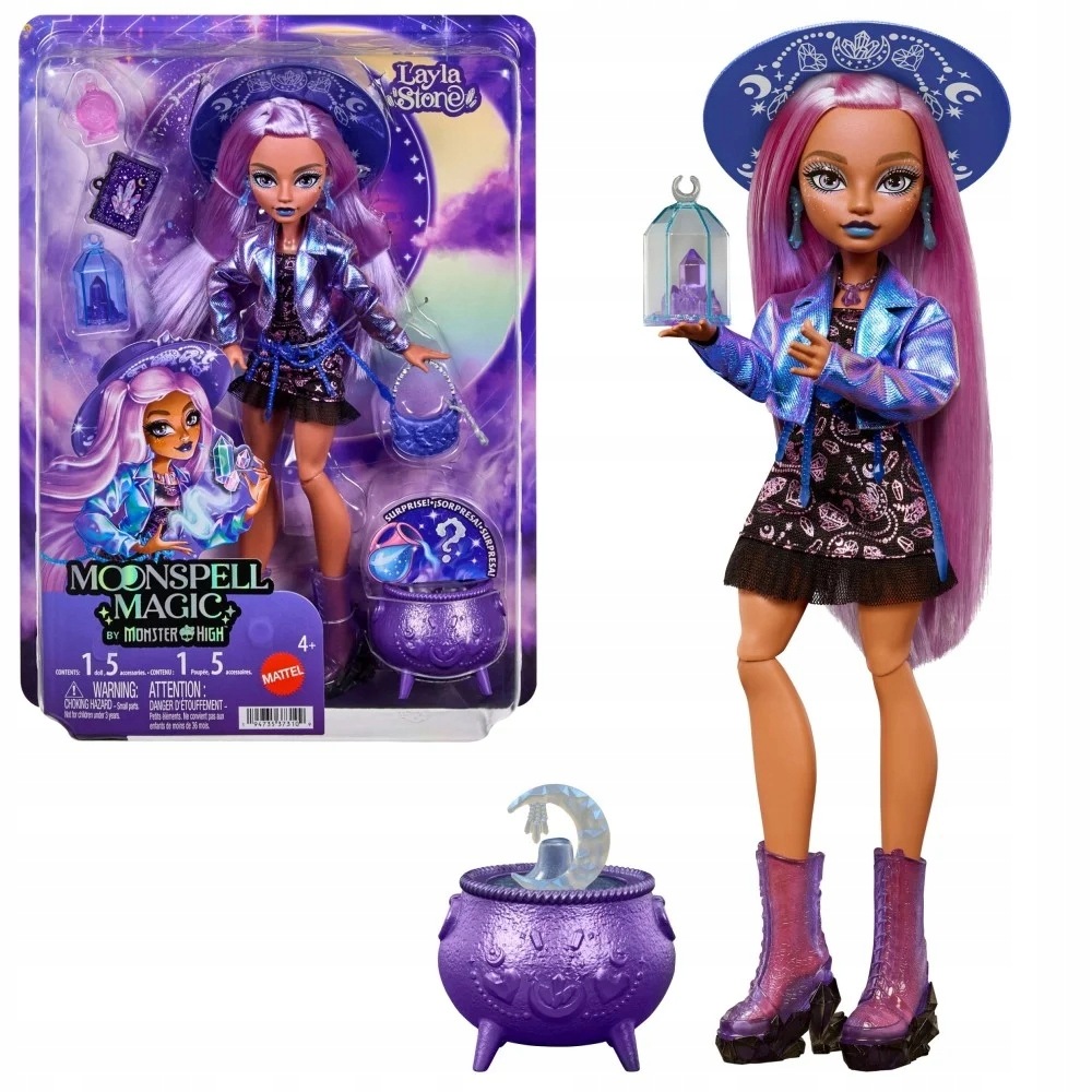 Monster High Moonspell Magic Lalka Layla Stone Czarownica Kryształów JMB90
