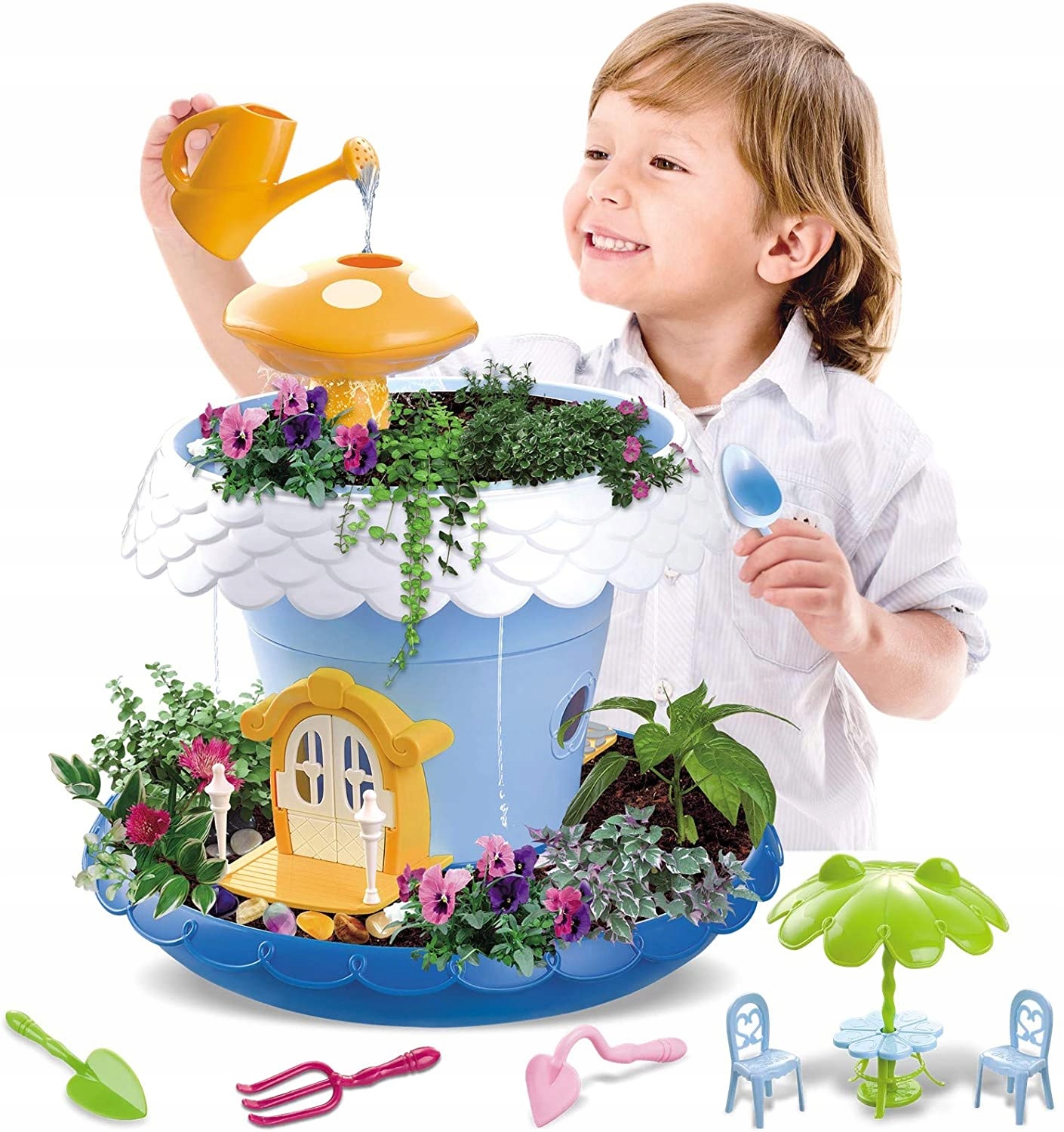 MAGICZNY OGRÓDEK DOMEK SADZENIE KWIATÓW OGRODNIK Wiek dziecka 3 lata +