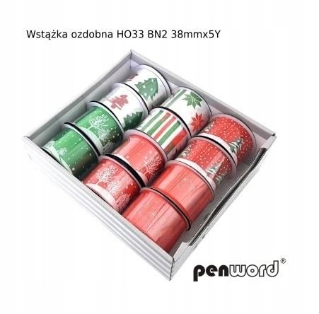 Wstążka ozdobna Bn 38mmx45m 12szt