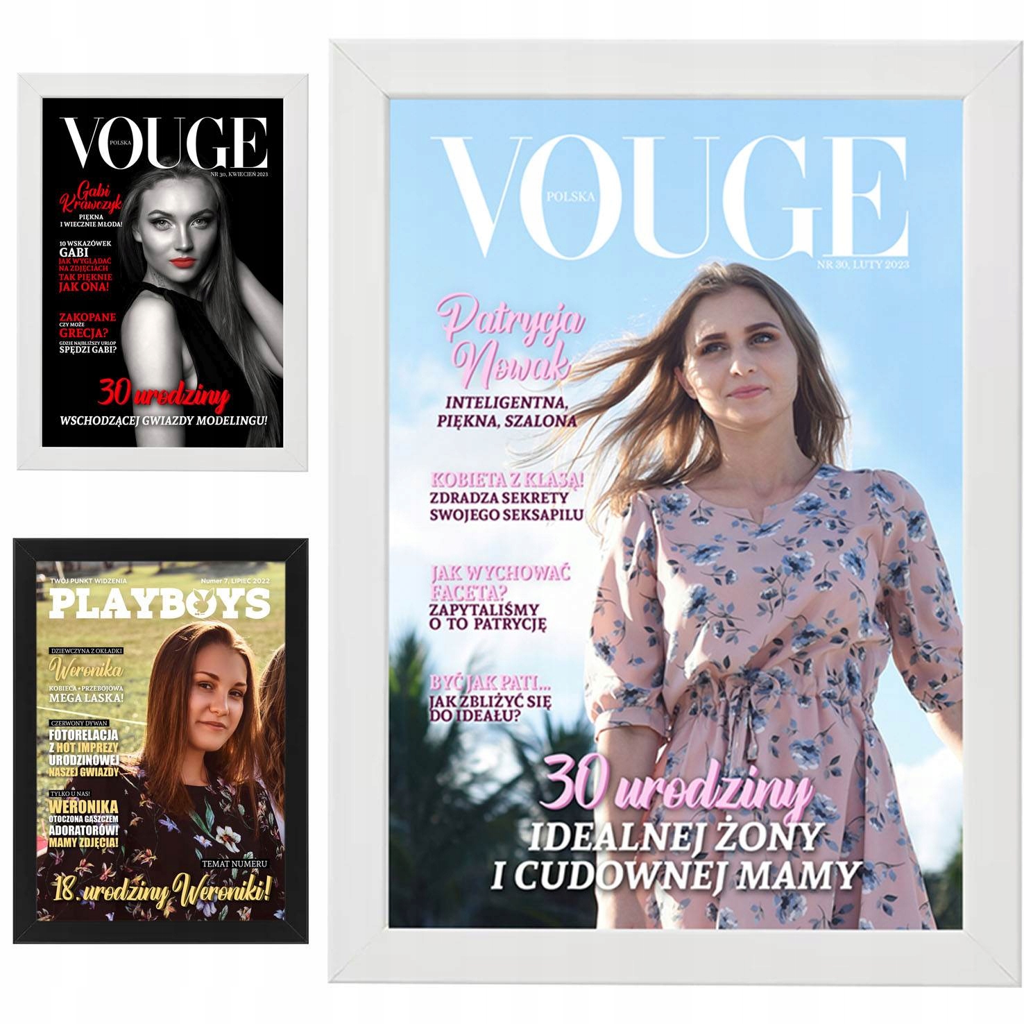 

Okładka urodzinowa Playboy Vogue Ramka