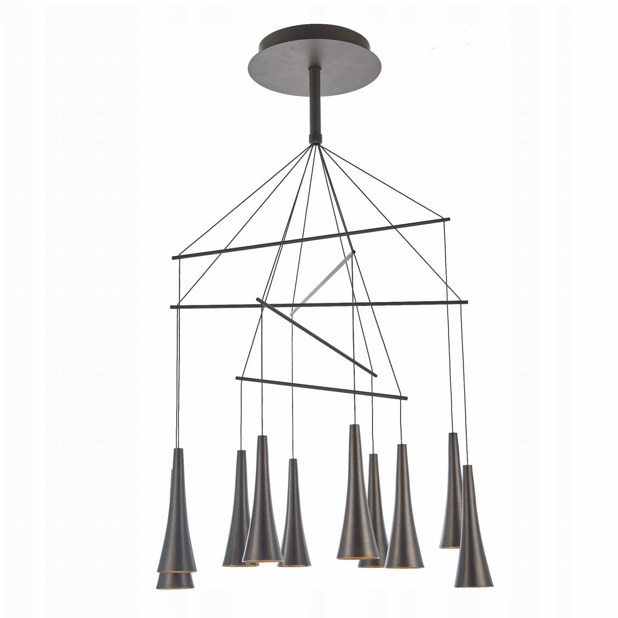 Závesná lampa Italux Luca Led moderná, hnedá