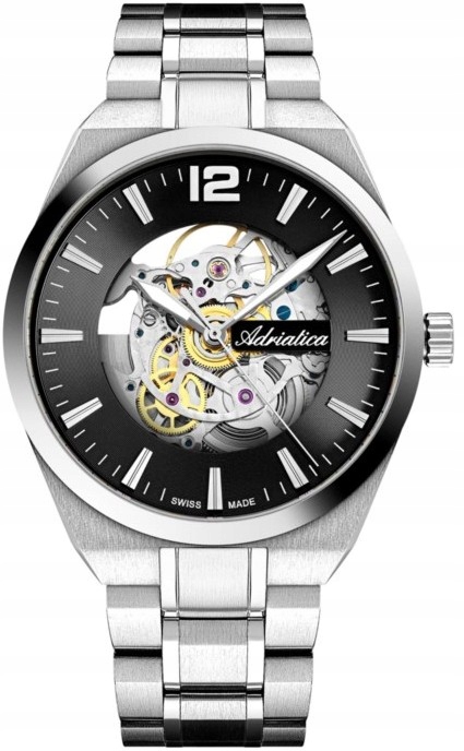 Nové Originální Pánské Hodinky Adriatica A8343.5154SA černé, stříbrné