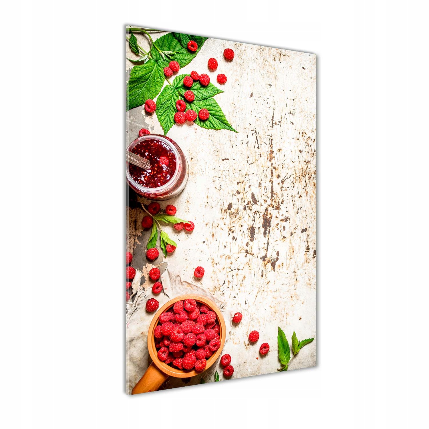 

Foto obraz szkło hartowane Malinowy dżem 50x100 cm