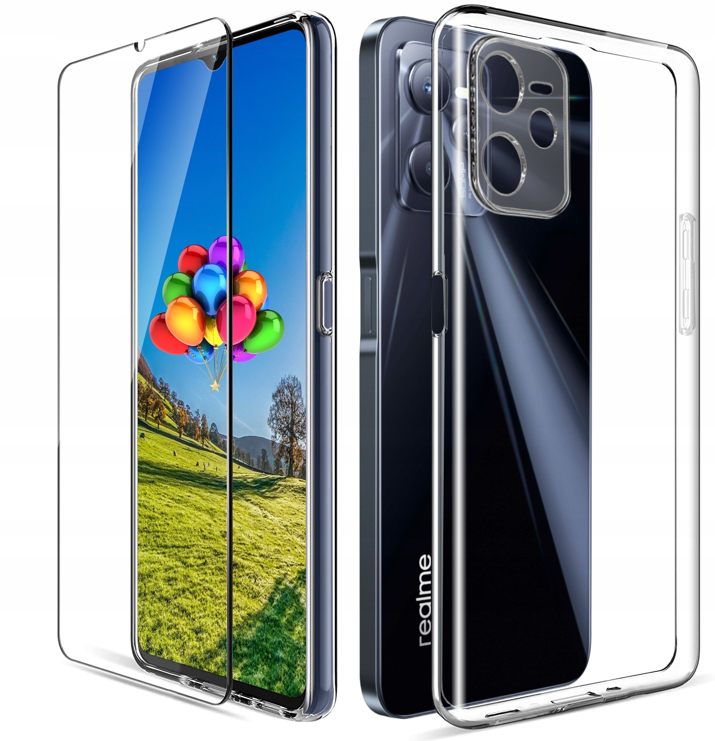 

Etui Silicone Case Szkło 9H do Realme C35