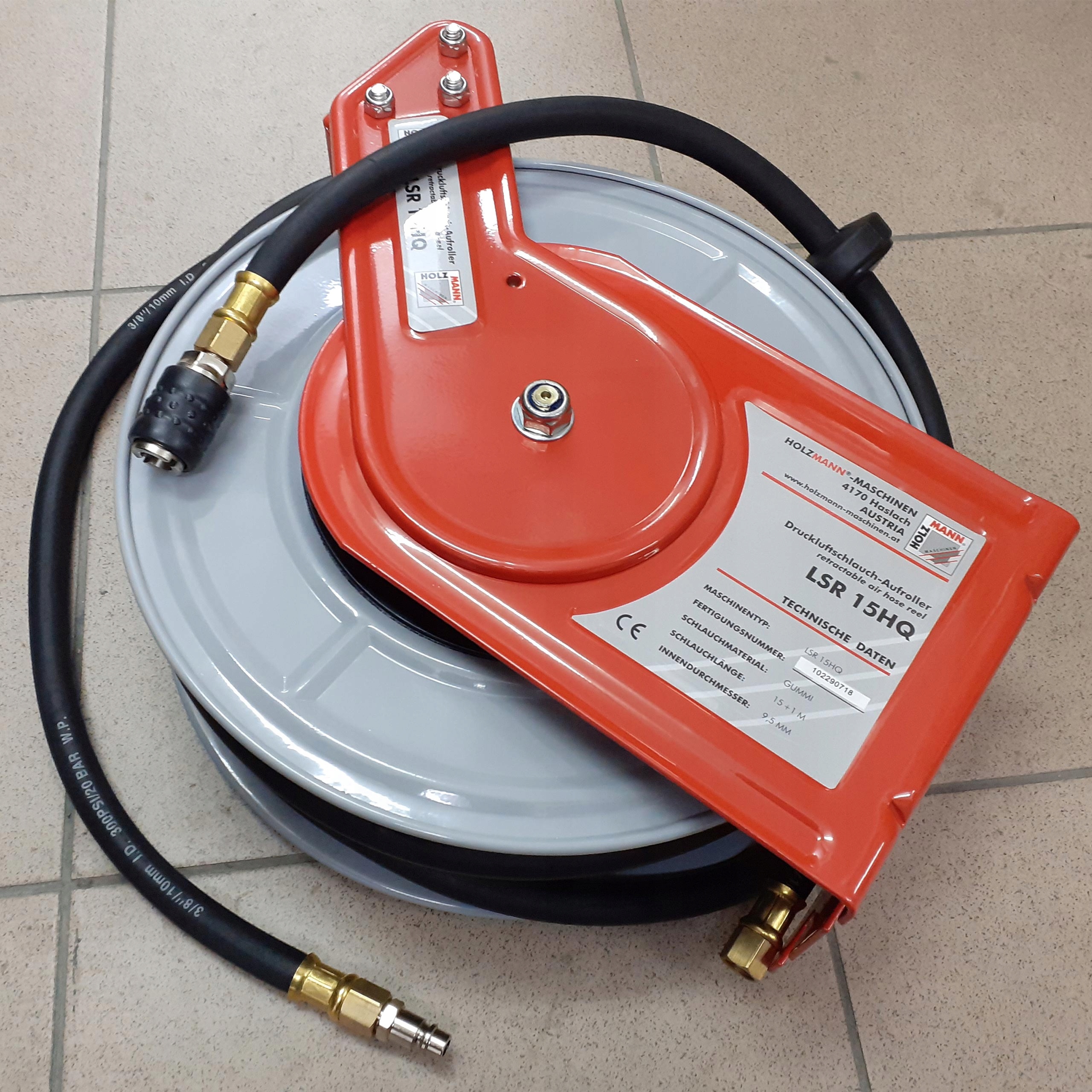 WĄŻ PNEUMATYCZNY ZWIJANY AUTOMAT NA BĘBNIE 15M Kod producenta LSR10HQ