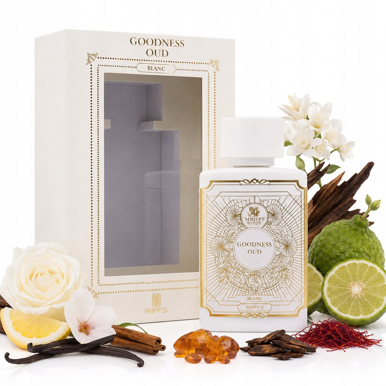 Oryginalne Perfumy Arabskie Riiffs Goodness Oud Blanc 100ml Edp