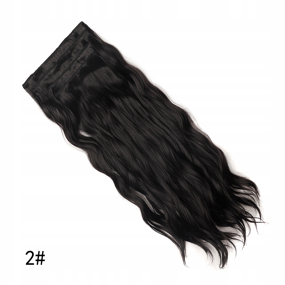 WŁOSY CLIP IN DOCZEPIANE Jak NATURALNE czarny 60CM Marka bez marki