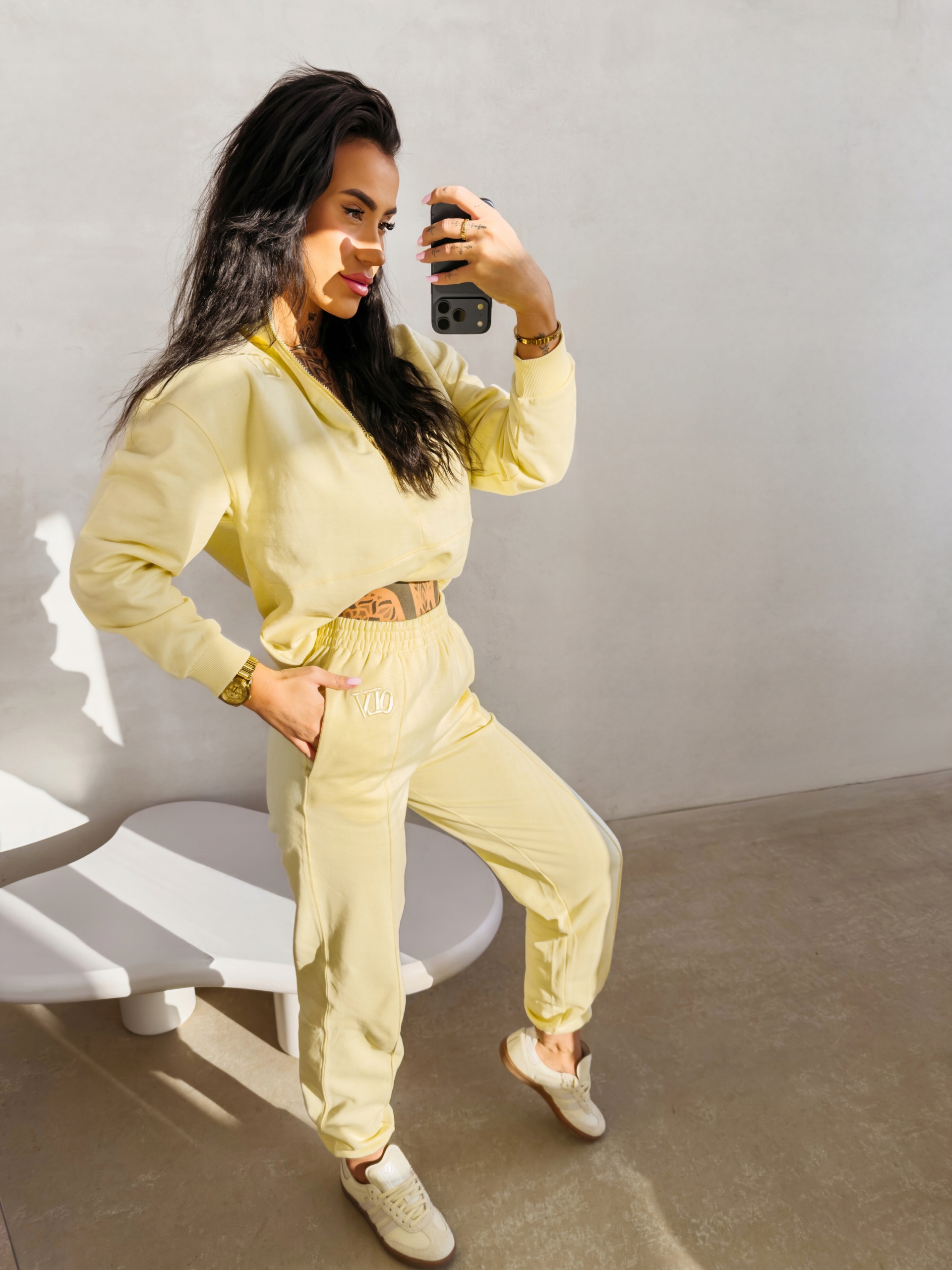 Dámský Bloom Komplet Olavoga Pudrově Žlutý