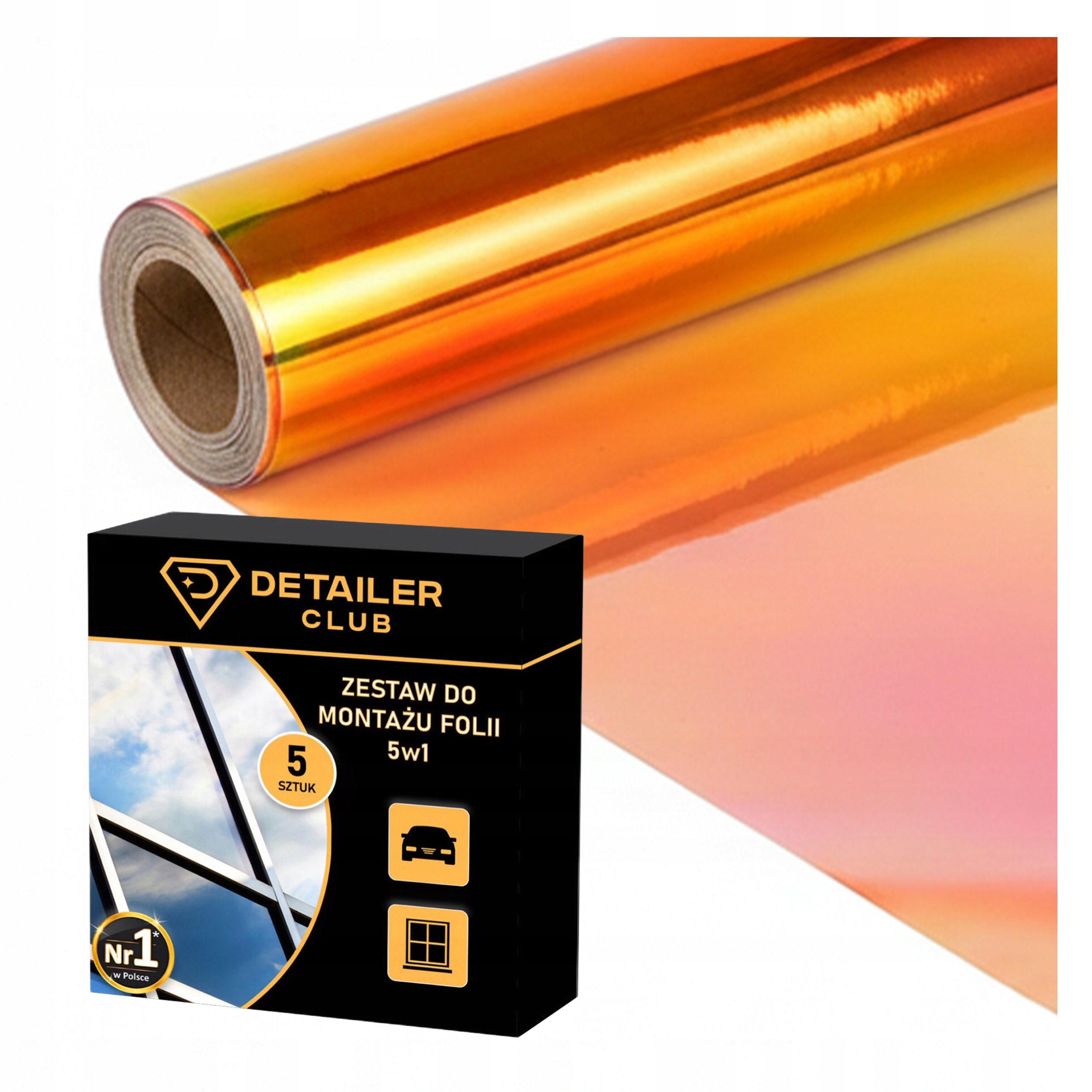 Dekoratívna okenná fólia Rainbow Orange 137x800 cm Dúha na okno