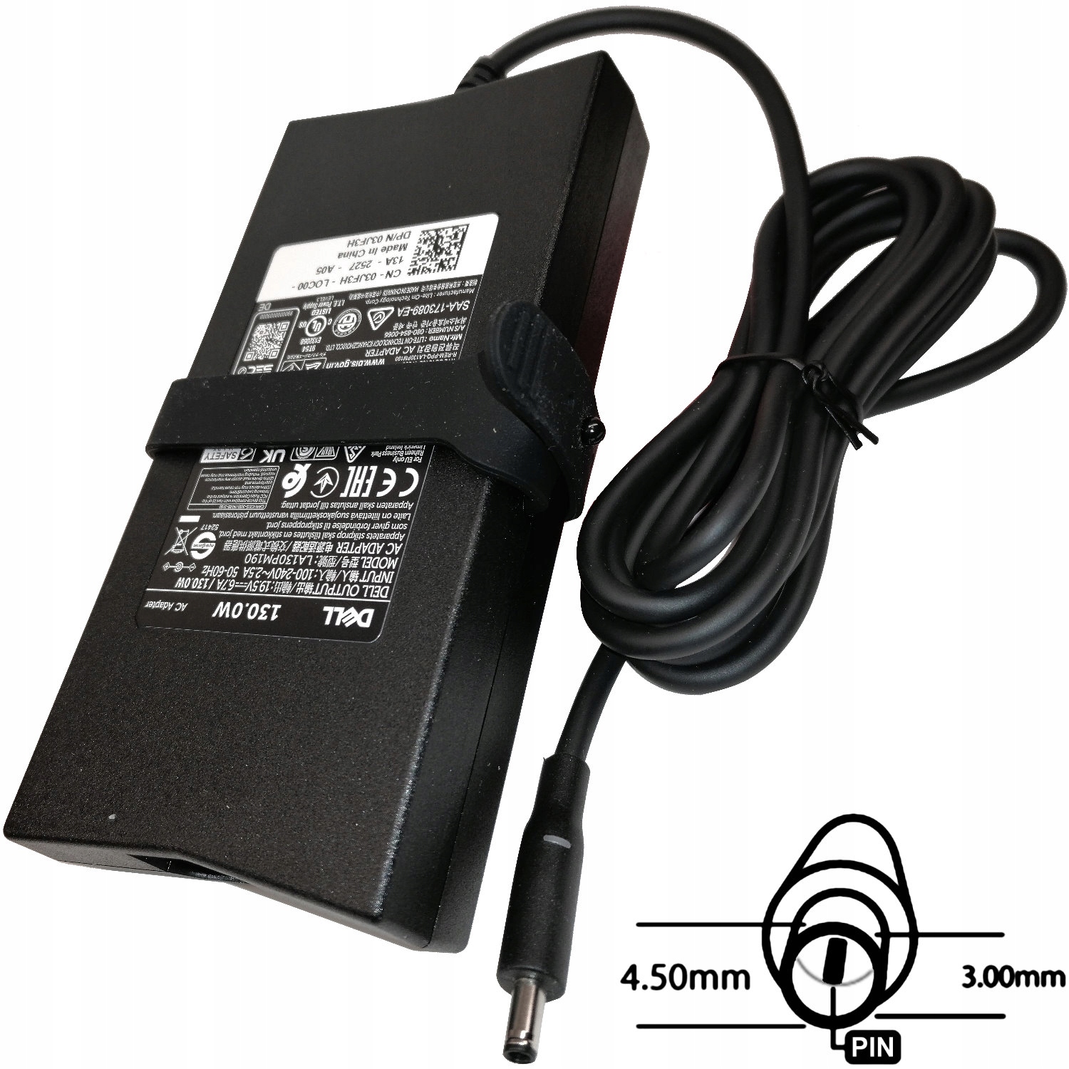 Napájací adaptér 130W, 19,5V 4.5x3.0mm, originál Dell