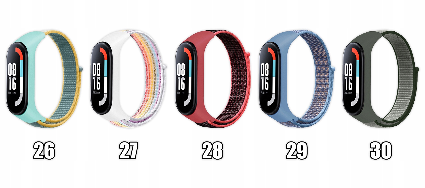 Opaska pasek Vanfone do Xiaomi Mi Band 3/4/5/6, Amazfit Band 5 | 30 KOLORÓW EAN (GTIN) 5906236603426
