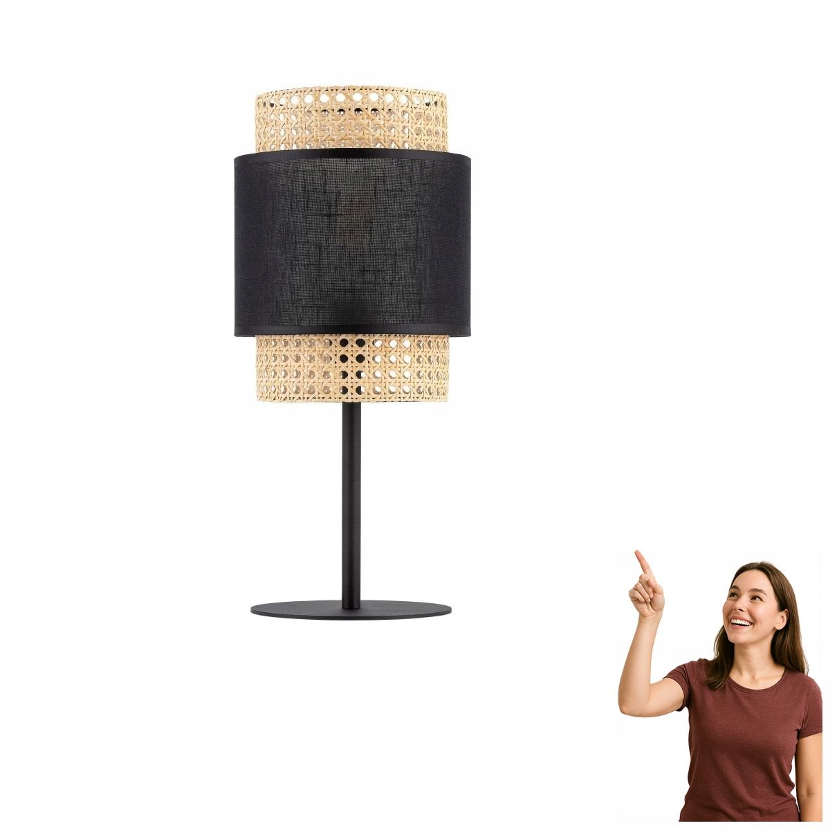 noční stolní lampa Boho Black 5567 Tk Lighting