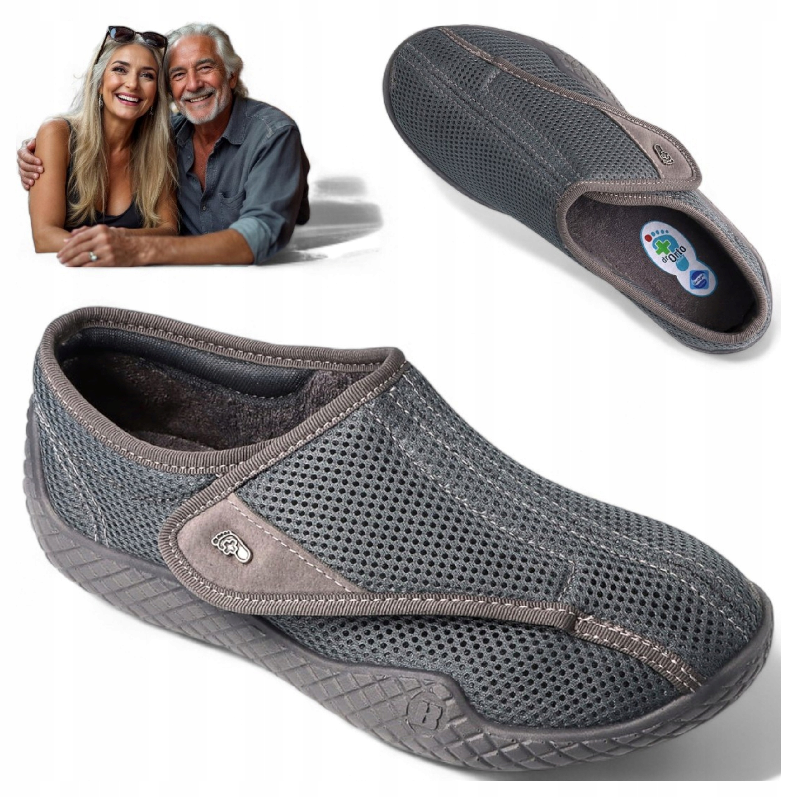 Dámské ortopedické polobotky velikost 39 Dr Orto Zdravotní pantofle nazouvací na suchý zip