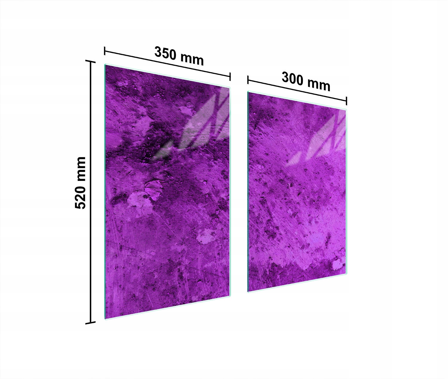 Skleněná Ochranná Deska Do Kuchyně 65x52 Fialová