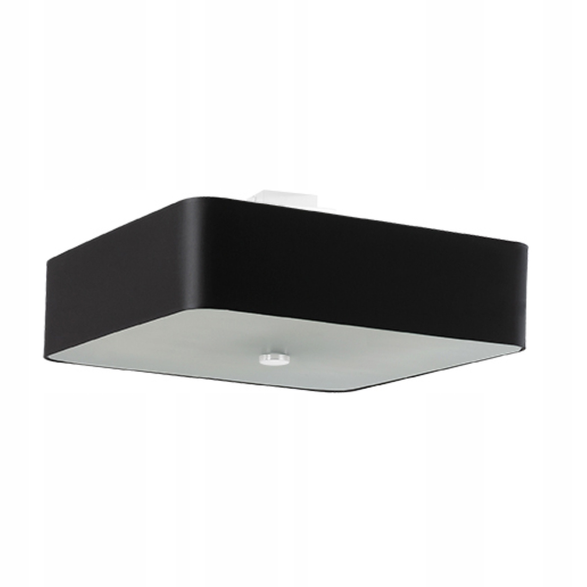 Sollux Czarna, kwadratowa lampa sufitowa 55x55cm 5*E27 do salonu
