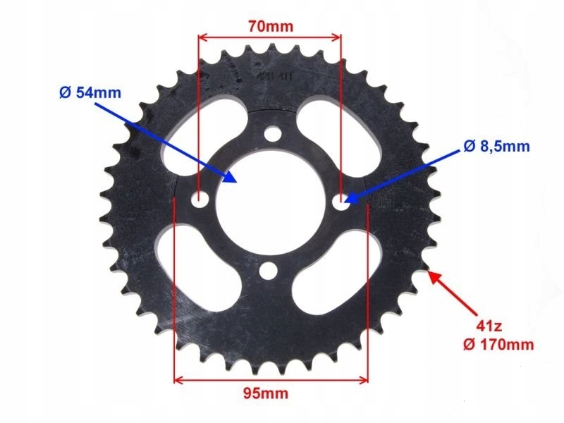 NAPED LANCUCH ZEBATKI Romet Ogar 900 50cc DID Part manufacturer DID
