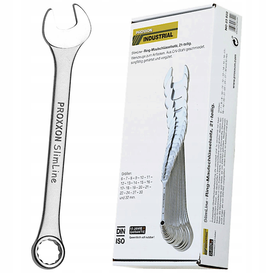 

Proxxon Klucze płasko-oczkowe 6-32mm 21el SlimLine