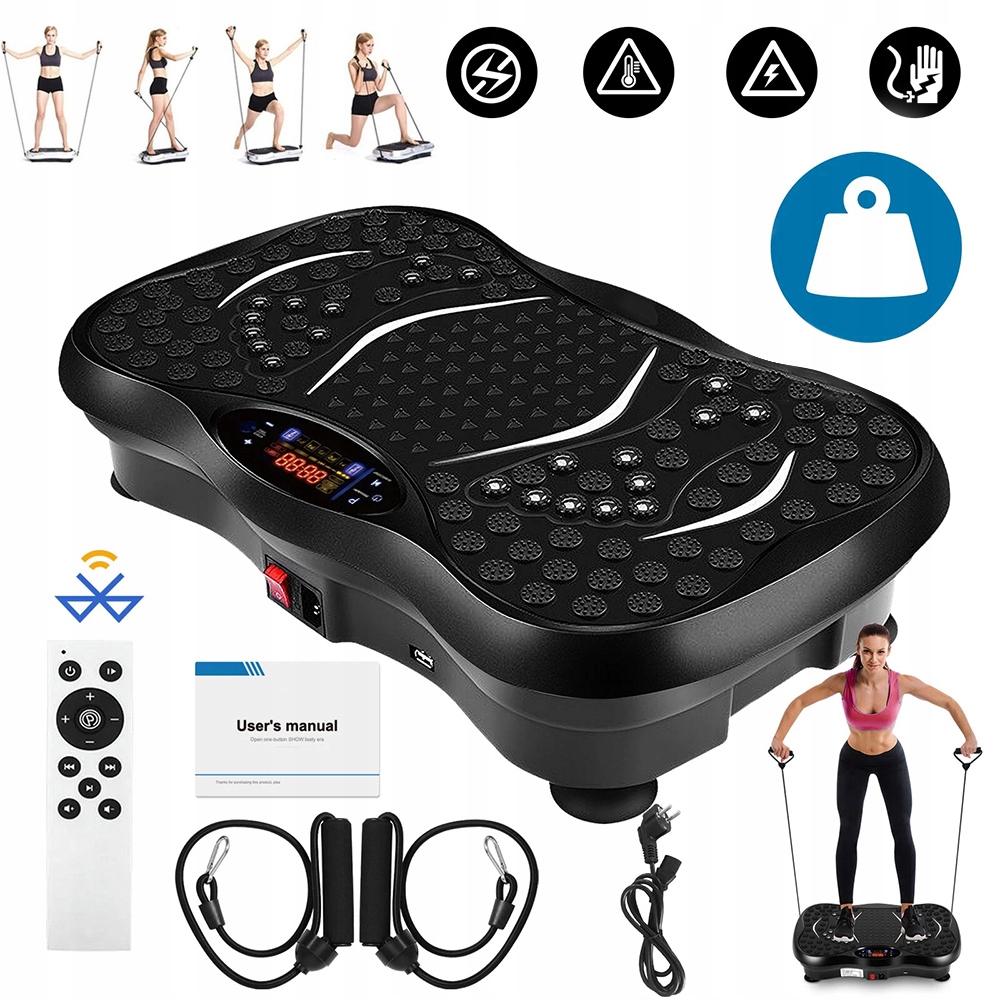 Platforma Wibracyjna Wibrująca Treningowa Masażer Z Pilotem Wyszczuplająca