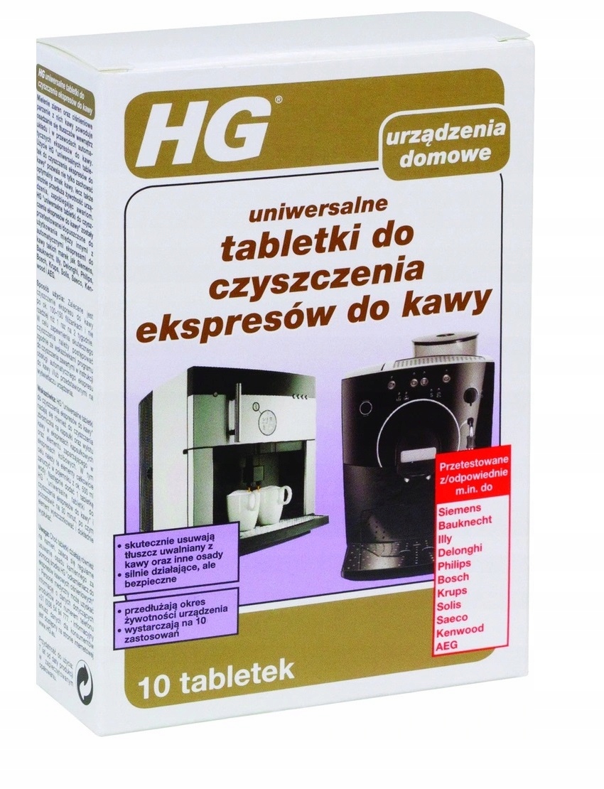 

Hg tabletki do czyszczenia ekspresów do kawy 10szt